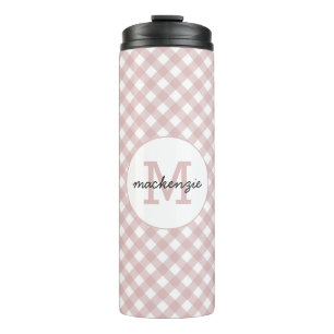 Benutzerdefiniertes Minimalistisches rosa Farbmust Thermosbecher