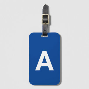 Benutzerdefiniertes Mit Monogramm Blau Gepäckanhänger