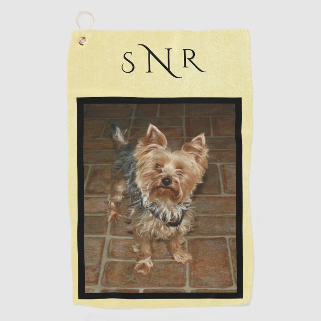 Benutzerdefiniertes Mit Monogramm Haustier oder Fo Golfhandtuch (Vorderseite)