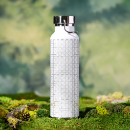 Benutzerdefiniertes Mit Monogramm, modernes weißes Trinkflasche