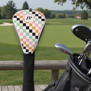 Benutzerdefiniertes Mit Monogramm Retro-Prüfbrett Golf Headcover