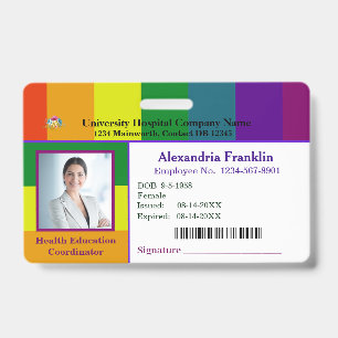 Benutzerdefiniertes Mitarbeiter-Foto-Logo-Barcode- Ausweis