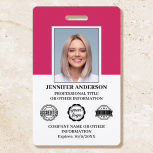 Benutzerdefiniertes Mitarbeiter-ID-Foto Logo Moder Ausweis
