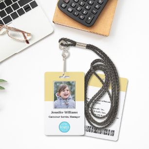 Benutzerdefiniertes Mitarbeiter-Logo Barcode Name Ausweis