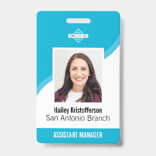 Benutzerdefiniertes Mitarbeiter-Logo Foto-ID-Namen Ausweis