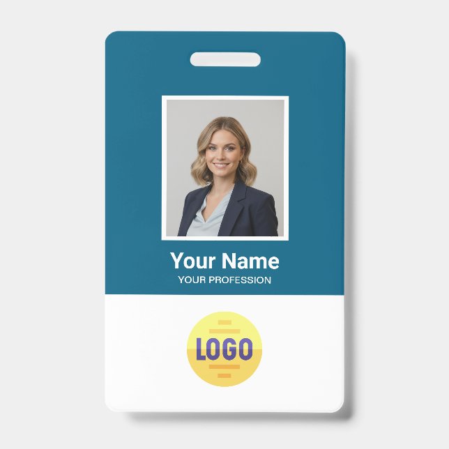 Benutzerdefiniertes Mitarbeiterfoto, Barcode, Logo Ausweis (Vorderseite)