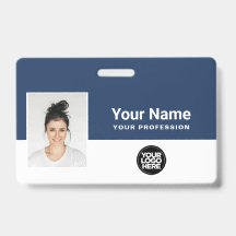 Benutzerdefiniertes Mitarbeiterfoto, Barcode, Logo