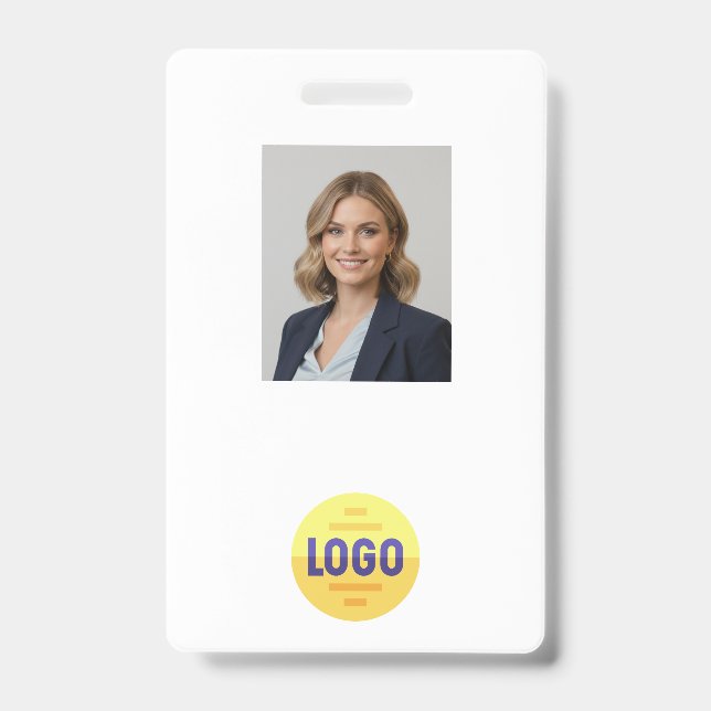Benutzerdefiniertes Mitarbeiterfoto, Barcode, Logo Ausweis (Vorderseite)