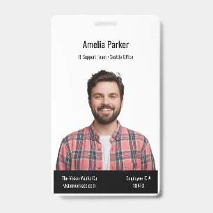 Benutzerdefiniertes Mitarbeiterfoto-Identitätsdesi Ausweis