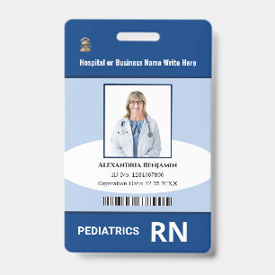 Benutzerdefiniertes Mitarbeiterfoto-Logo-Barcode-N Ausweis