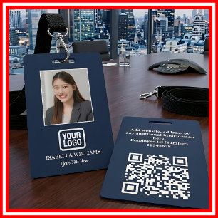 Benutzerdefiniertes Mitarbeiterfoto, QR-Code, Logo Ausweis