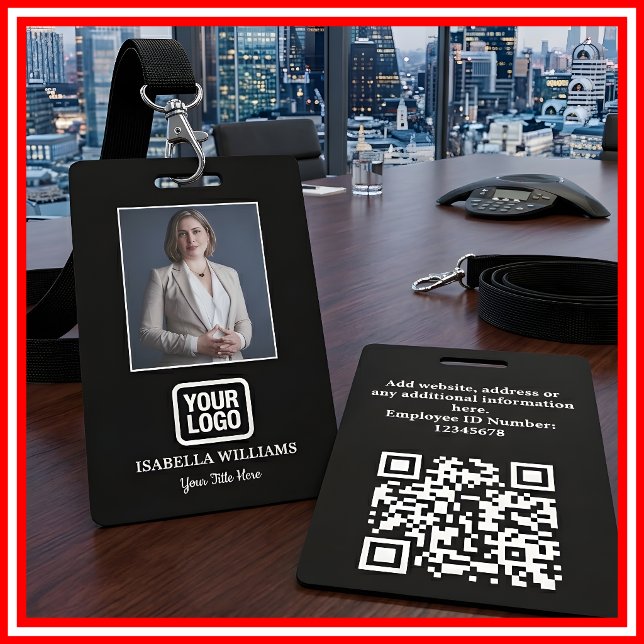Benutzerdefiniertes Mitarbeiterfoto, QR-Code, Logo Ausweis (Von Creator hochgeladen)