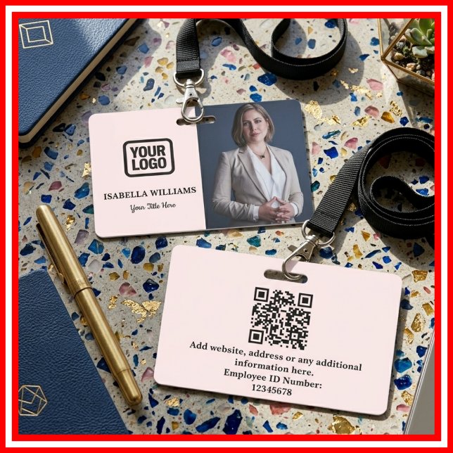 Benutzerdefiniertes Mitarbeiterfoto, QR-Code, Logo Ausweis (Von Creator hochgeladen)