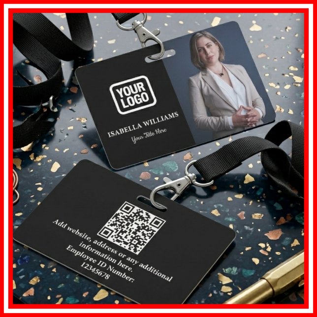 Benutzerdefiniertes Mitarbeiterfoto, QR-Code, Logo Ausweis (Von Creator hochgeladen)