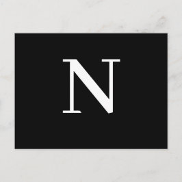 Benutzerdefiniertes modernes Alphabet Anfangsdesig Postkarte