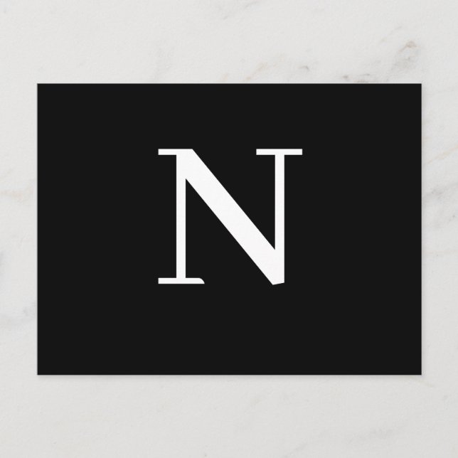Benutzerdefiniertes modernes Alphabet-Initial-Desi Postkarte (Vorderseite)