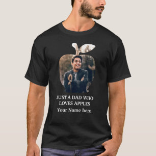 Benutzerdefiniertes modernes Apfelfrucht-Fototempl T-Shirt