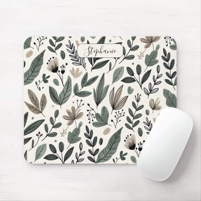 Benutzerdefiniertes modernes botanisches Büro-Must Mousepad (Mit Mouse)