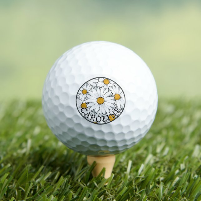 Benutzerdefiniertes modernes Chic Sommer-Daisy-Blu Golfball (Insitu T-Shirt)