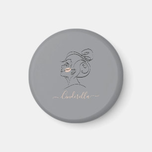 Benutzerdefiniertes modernes Design Monogramm-Gesc Magnet