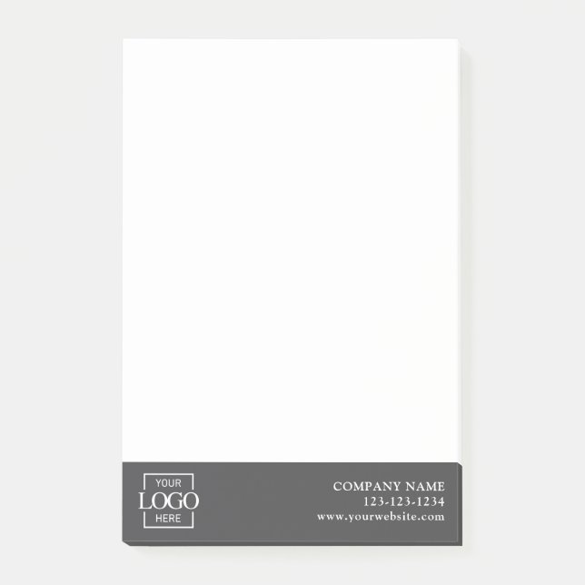 Benutzerdefiniertes modernes einfaches Geschäftslo Post-it Klebezettel (Vorderseite)