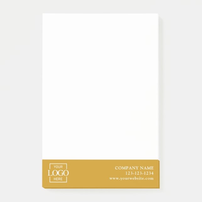 Benutzerdefiniertes modernes einfaches Geschäftslo Post-it Klebezettel (Vorderseite)