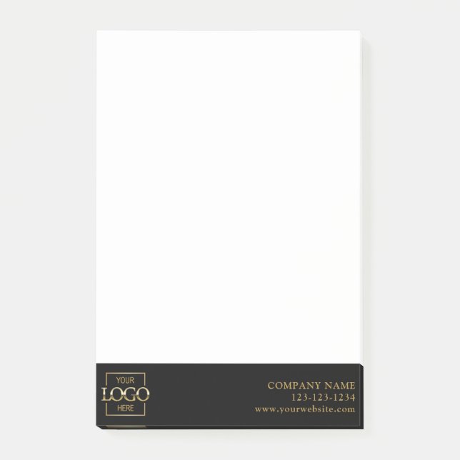 Benutzerdefiniertes modernes einfaches Geschäftslo Post-it Klebezettel (Vorderseite)
