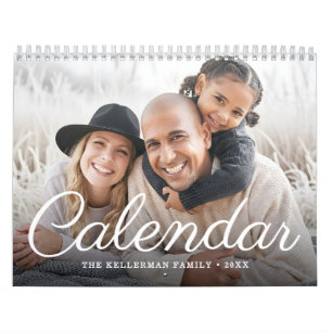 Benutzerdefiniertes modernes Familienfoto erstelle Kalender