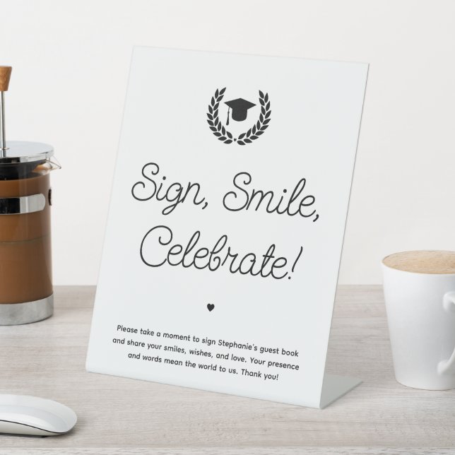 Benutzerdefiniertes, modernes Gästebuch für eine e Sockelschild (In SItu)