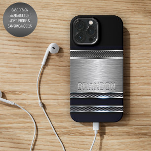 Benutzerdefiniertes modernes glänzendes Metallstre iPhone 16 Pro Max Hülle
