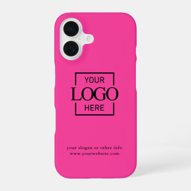 Benutzerdefiniertes modernes minimalistisches Logo iPhone 16 Hülle (Rückseite)