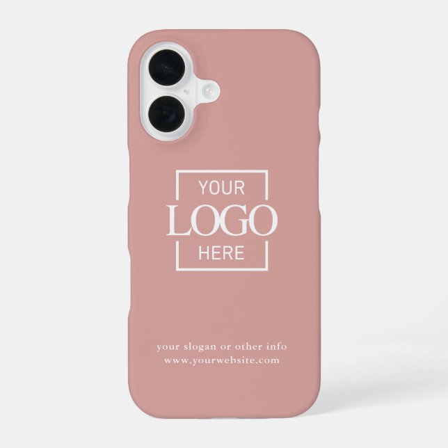 Benutzerdefiniertes modernes minimalistisches Logo iPhone 16 Hülle (Rückseite)