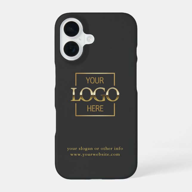 Benutzerdefiniertes modernes minimalistisches Logo iPhone 16 Hülle (Rückseite)