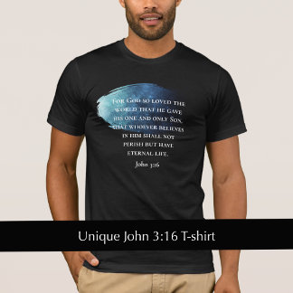 Benutzerdefiniertes Modernes Nebula Johannes 3:16  T-Shirt