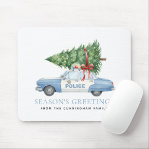 Benutzerdefiniertes modernes Polizeibeamter Weihna Mousepad