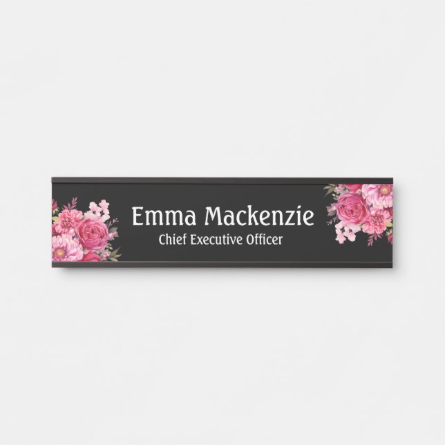 Benutzerdefiniertes modernes Schild mit Blumenbeze (Vorderseite )