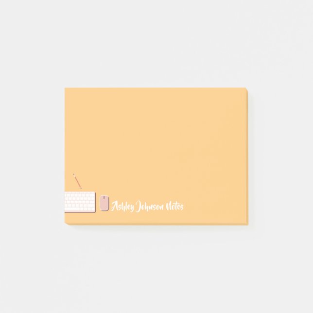 Benutzerdefiniertes modernes Tastaturdesign Post-it Klebezettel (Vorderseite)