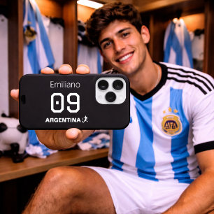 Benutzerdefiniertes monochromes Argentinisches Nat iPhone 15 Pro Hülle