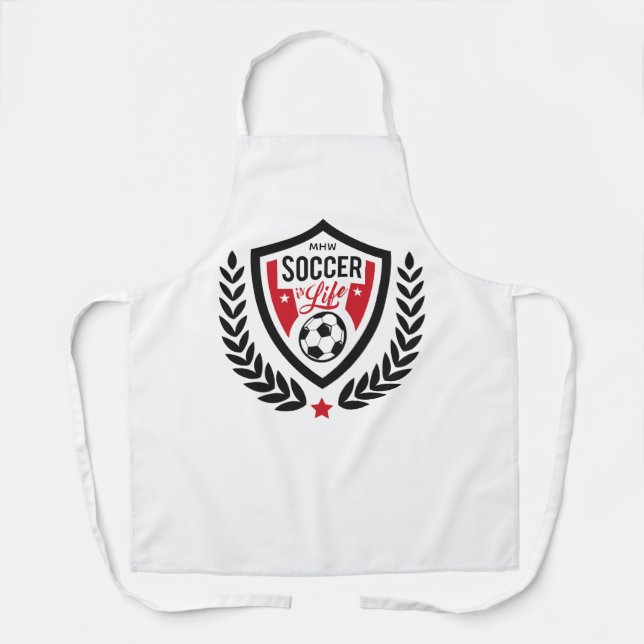 Benutzerdefiniertes Monogram-Fußballlogo Schürze (Vorderseite)