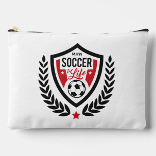 Benutzerdefiniertes Monogram-Fußballlogo Zubehörtasche