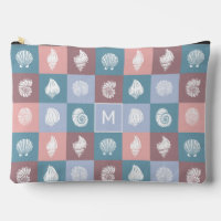 Benutzerdefiniertes Monogram Seashells Muster