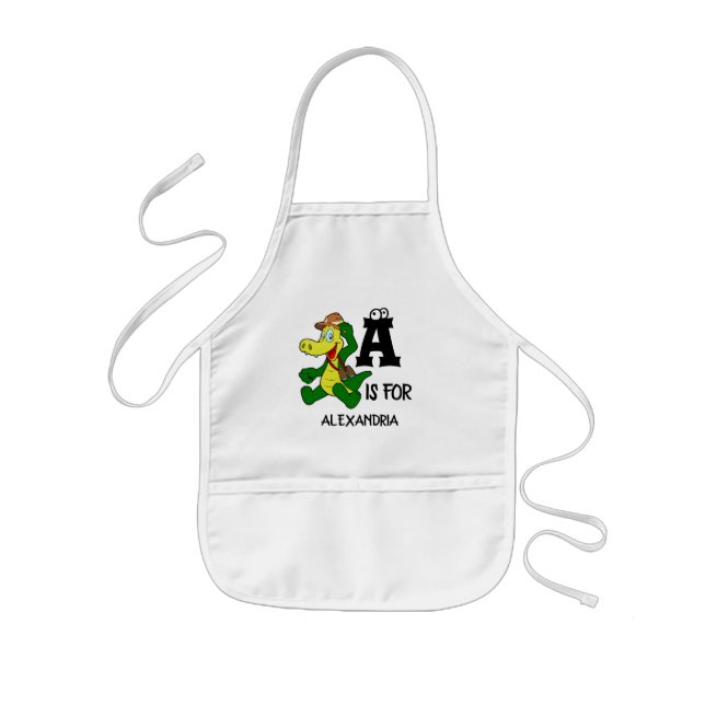 Benutzerdefiniertes Monogramm A ist für das komisc Kinderschürze (Vorne)