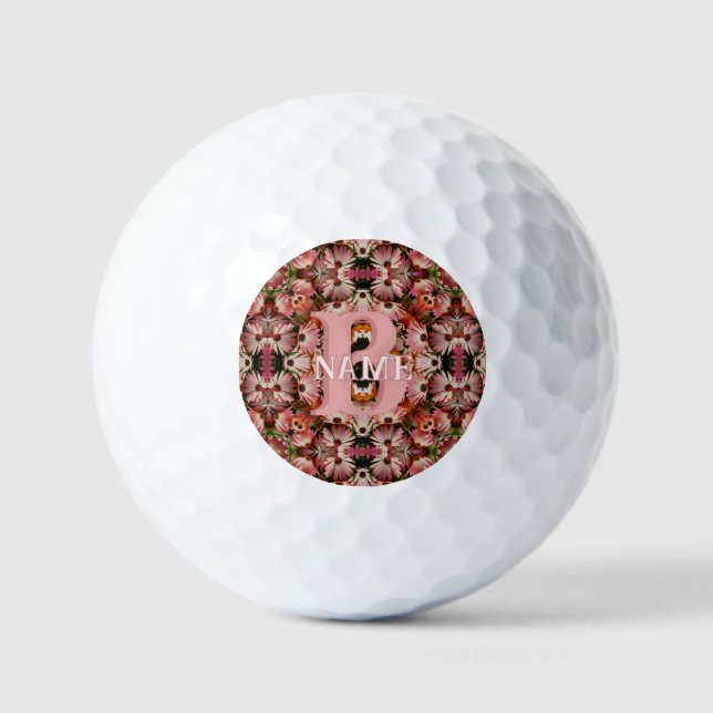 Benutzerdefiniertes Monogramm Anfangsbuchstabe Nam Golfball (Vorderseite)
