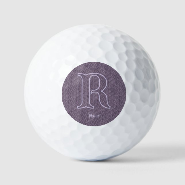 Benutzerdefiniertes Monogramm Anfangsbuchstabe Nam Golfball (Vorderseite)