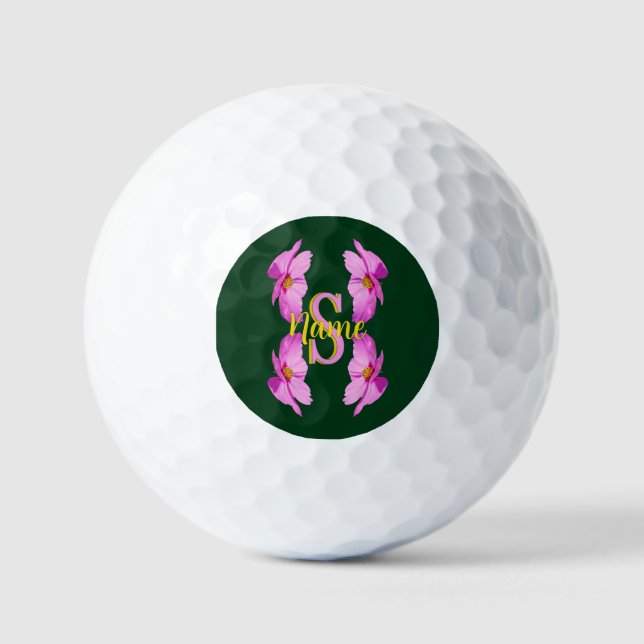 Benutzerdefiniertes Monogramm Anfangsbuchstabe Nam Golfball (Vorderseite)