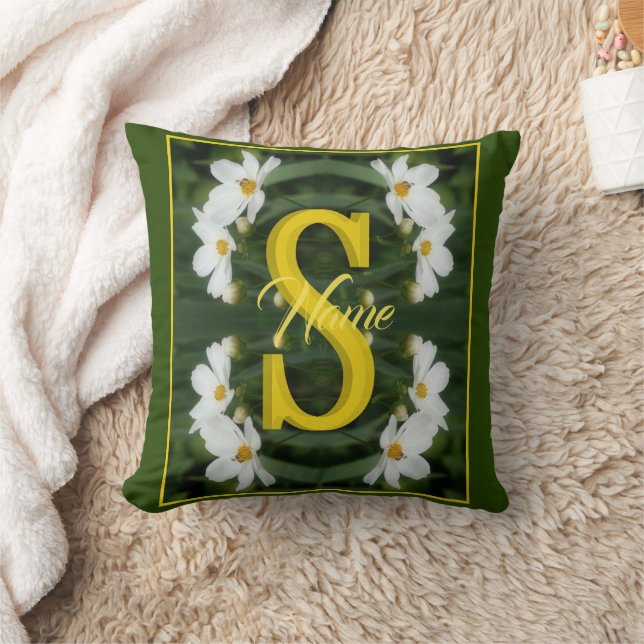 Benutzerdefiniertes Monogramm Anfangsbuchstabe Nam Kissen (Decke)