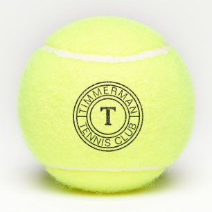 Benutzerdefiniertes Monogramm-Club Name Fettgedruc Tennisbälle