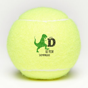 Benutzerdefiniertes Monogramm D für Dinosaurier ni Tennisbälle