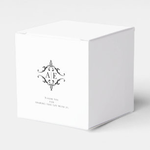 Benutzerdefiniertes Monogramm Danke Geschenkschachtel