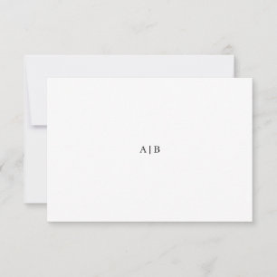 Benutzerdefiniertes Monogramm Dankeskarte